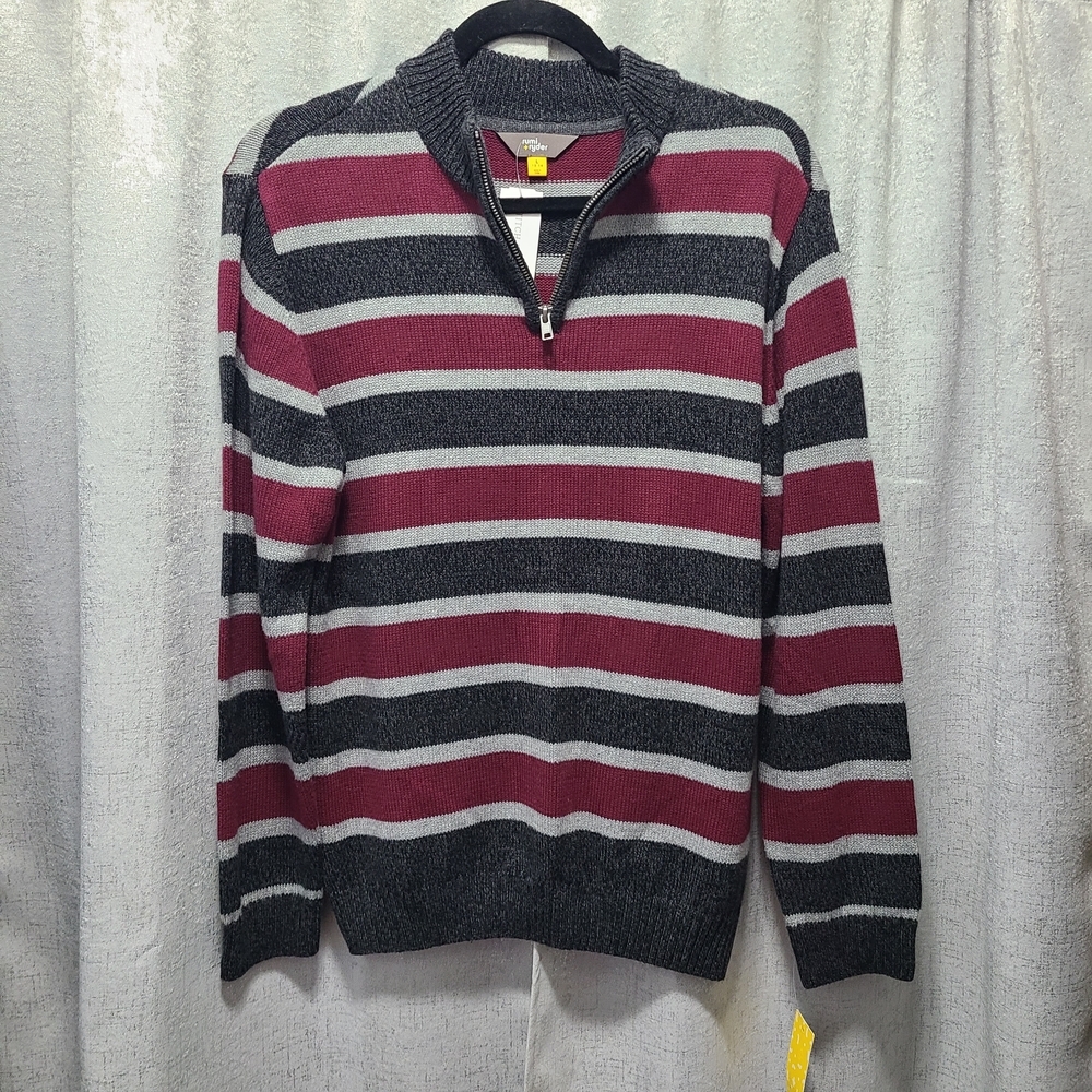 Classic Quarter Zip Mock Neck Sweater L‎ 12-14